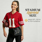 Clear Crossbody Purse for Women Stadium Approved, Anti-Yellowing UV TPU Luxury Bag with Wallet Insert & Chain Strap